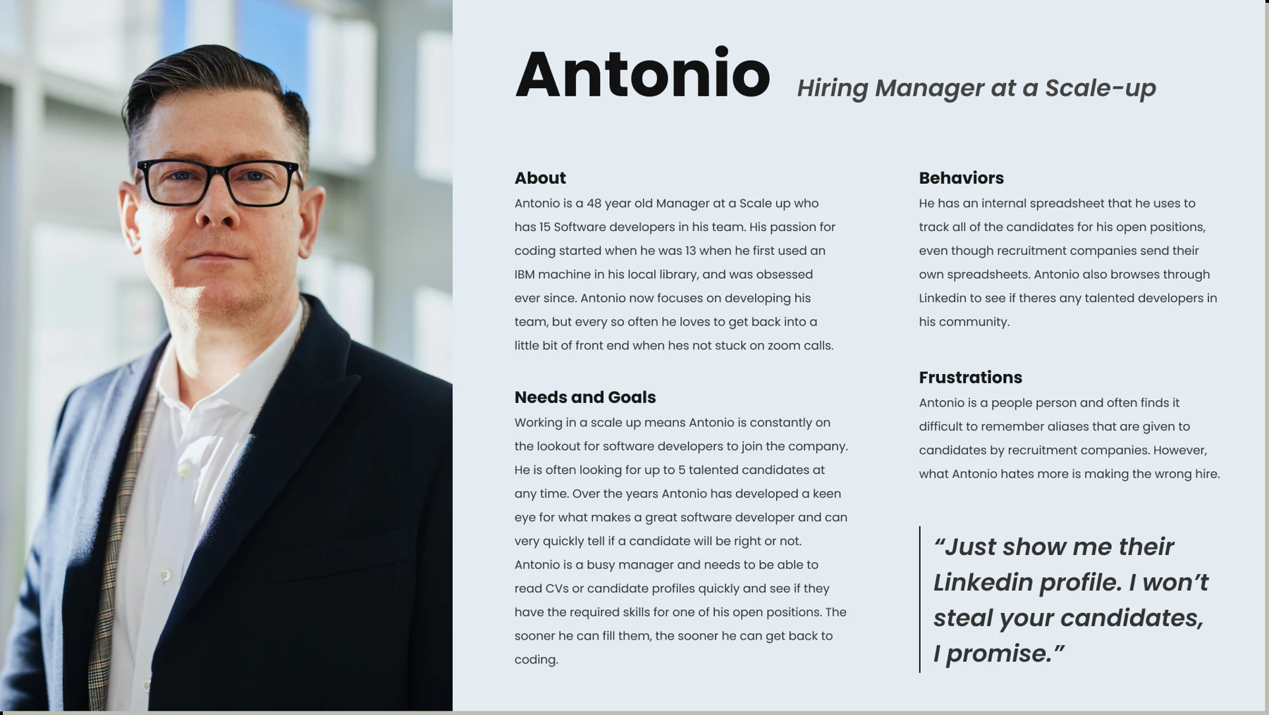 Antonio - Hiring Manager