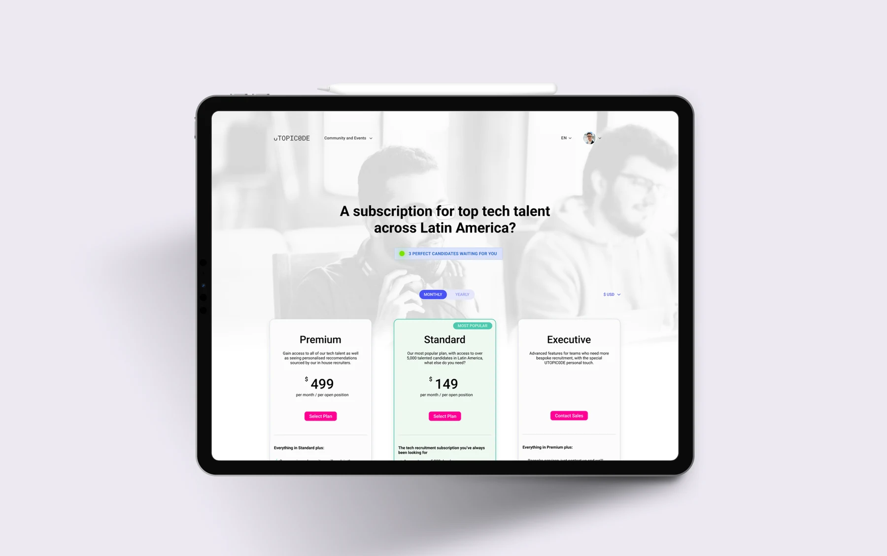 iPad Mockup Light