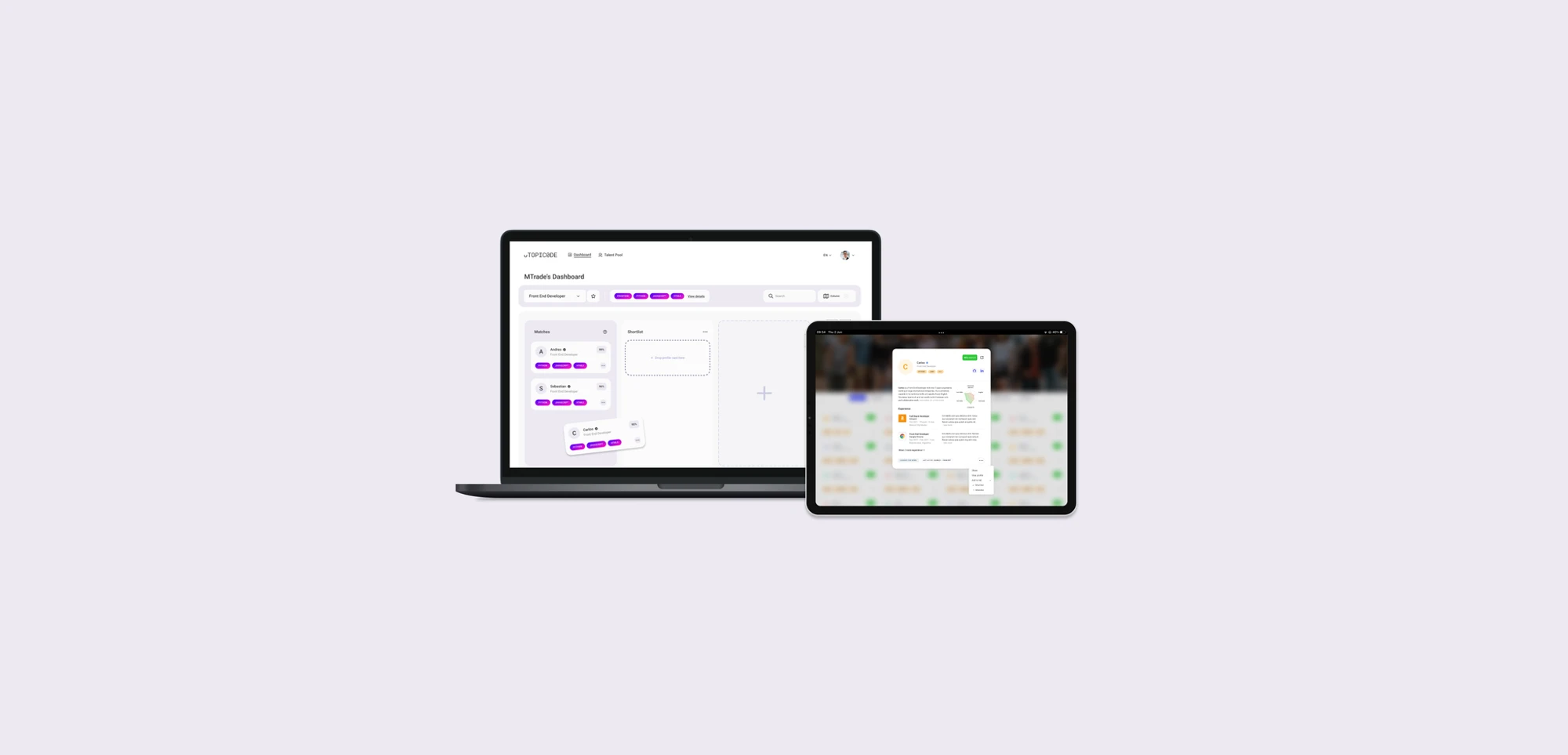 Utopicode — SaaS recruitment dashboard cover
